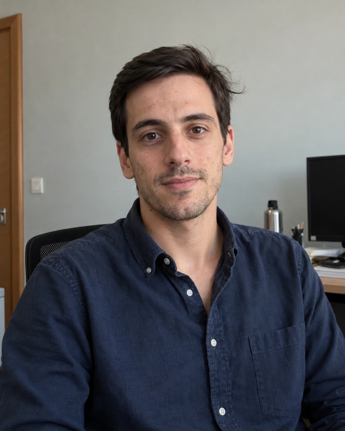 Retrato ilustrativo gerado por IA para a apresentação de Tiago Silva